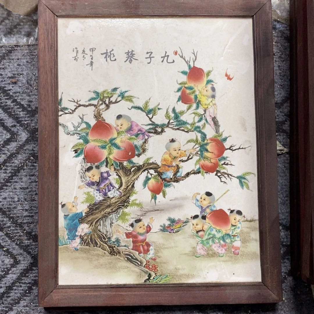 瓷片景德镇瓷板画柴窑烧制
