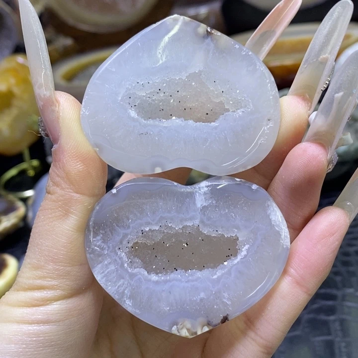 未镶嵌珠宝半成品水晶白软爱心盆