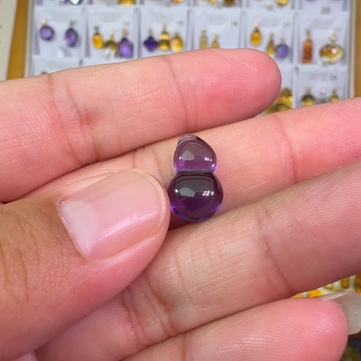 未镶嵌颈饰紫晶吊坠