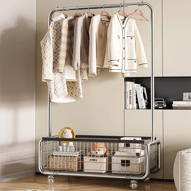 落地可多功能挂衣架家用卧室衣帽架移动收纳衣架服装店展示架批发