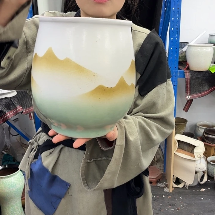 19×24 -粗陶花盆有孔-买买买