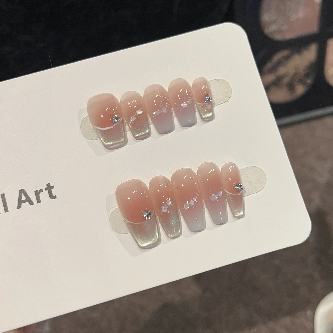 【蓝月】纯手工穿戴甲时尚美观个性十足