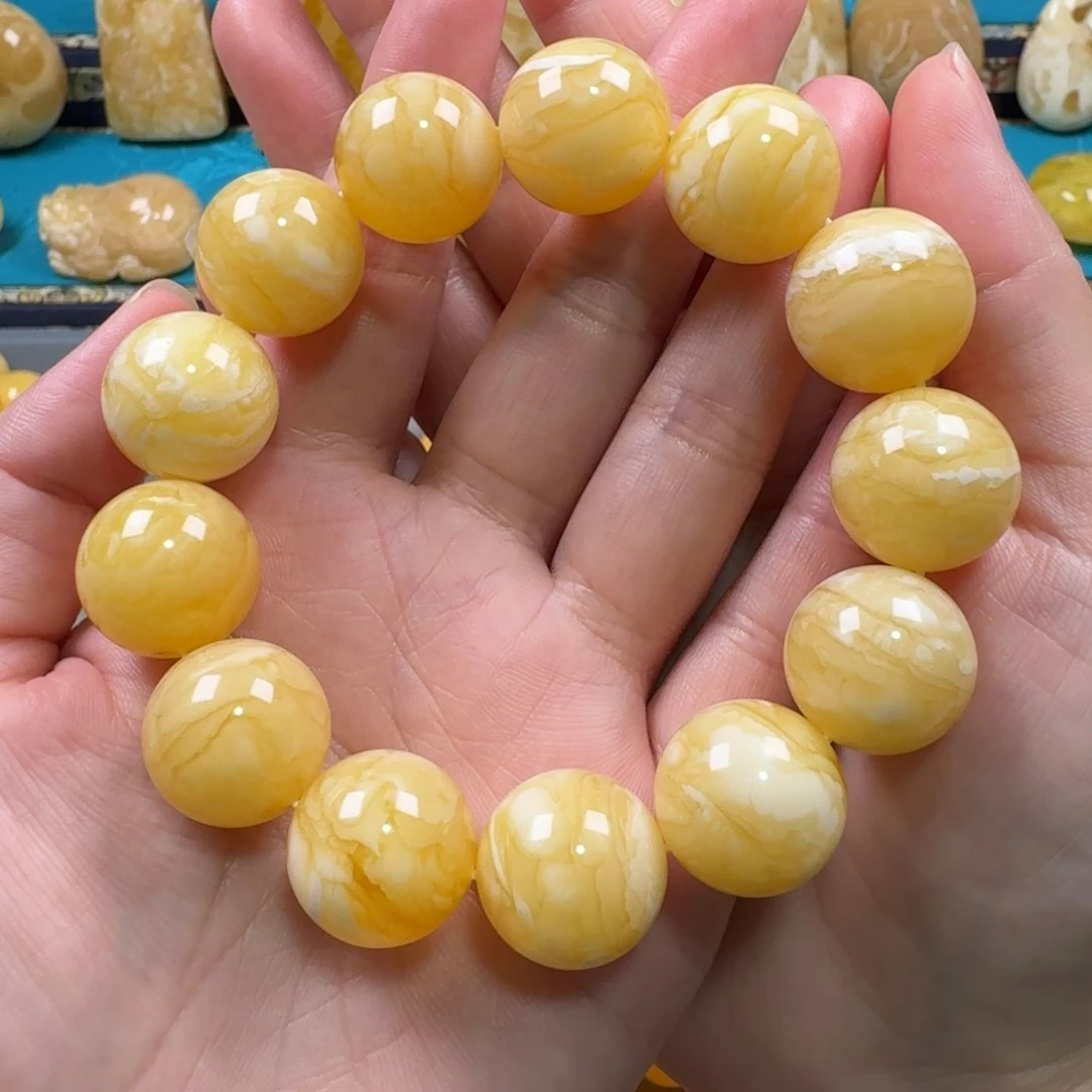 未镶嵌琥珀手链蜜蜡