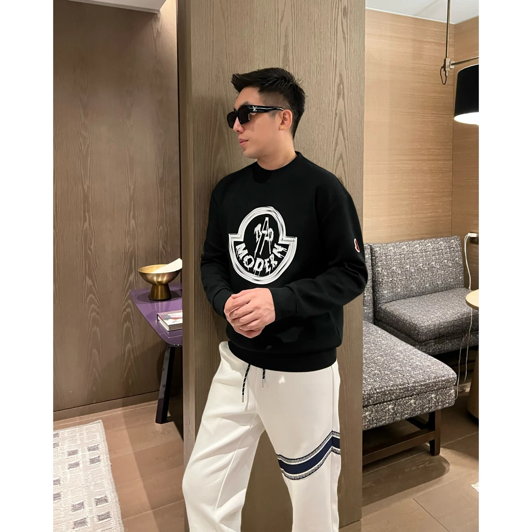 【涂鸦卫衣】李查德痞帅男装上衣秋季立体十字架男士圆领卫衣长袖