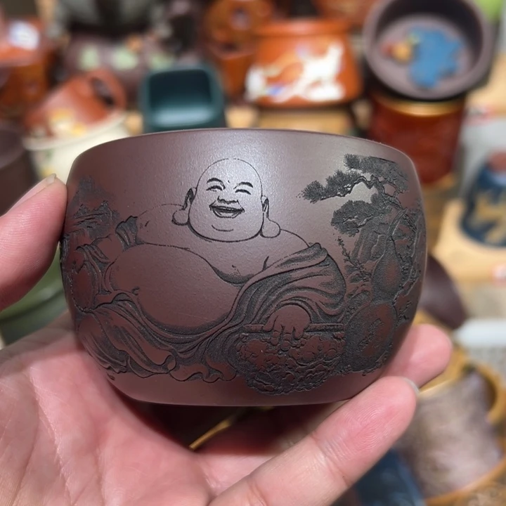 紫砂茶杯宜兴紫砂主人杯