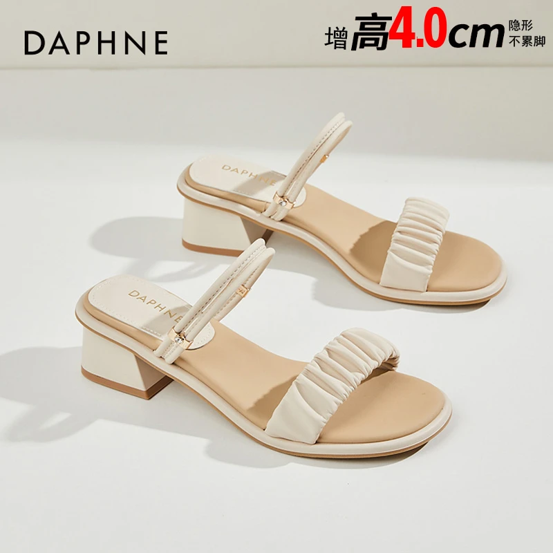 达芙妮夏天凉拖鞋女2025新款女款凉鞋拖鞋女夏外穿时尚配裙子气质