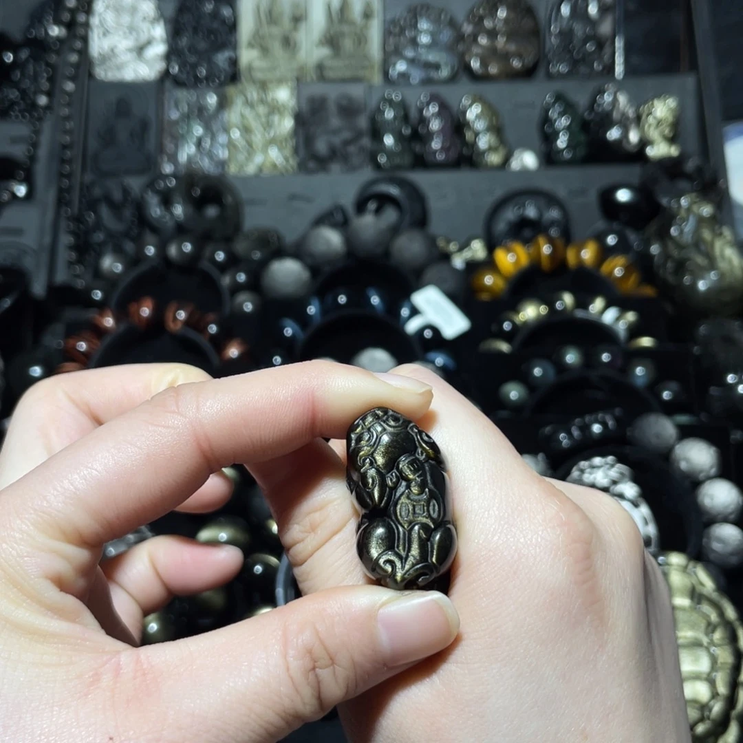 你***？黑曜岩未镶嵌珠宝奇石