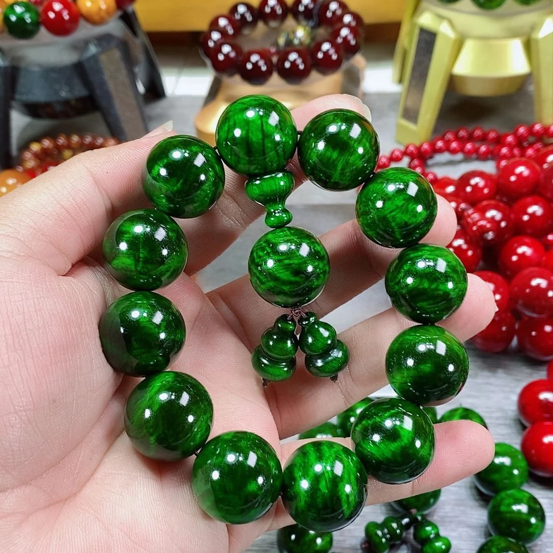 松木（琥珀木）手串/手链水墨丹青2.0龙胆闪电