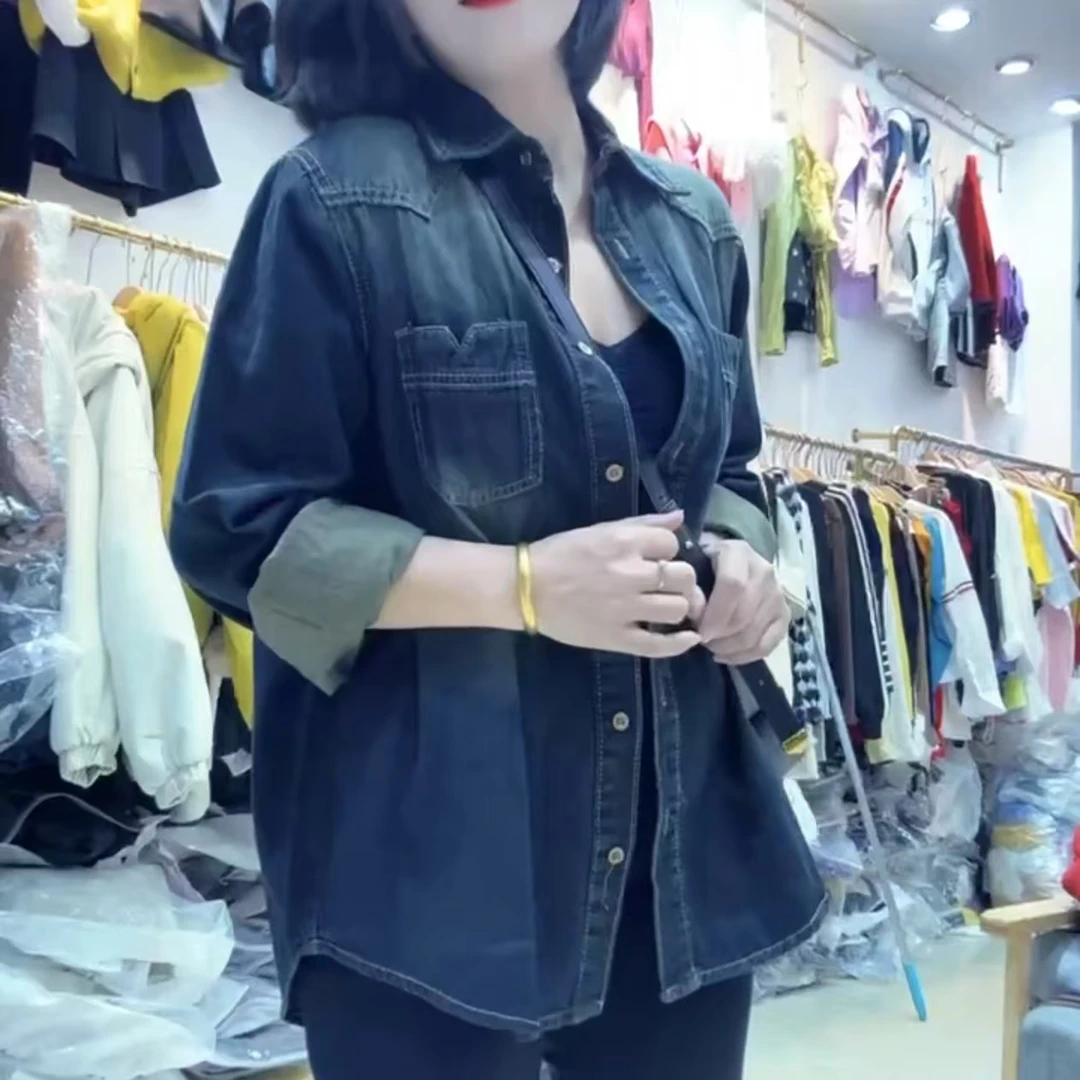 《霞华》2024新款时尚气质百搭牛仔春款牛仔外套上衣