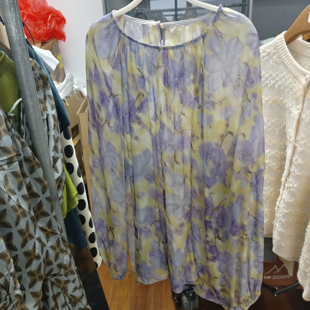 显瘦碎花气质衬衫女装上衣F762