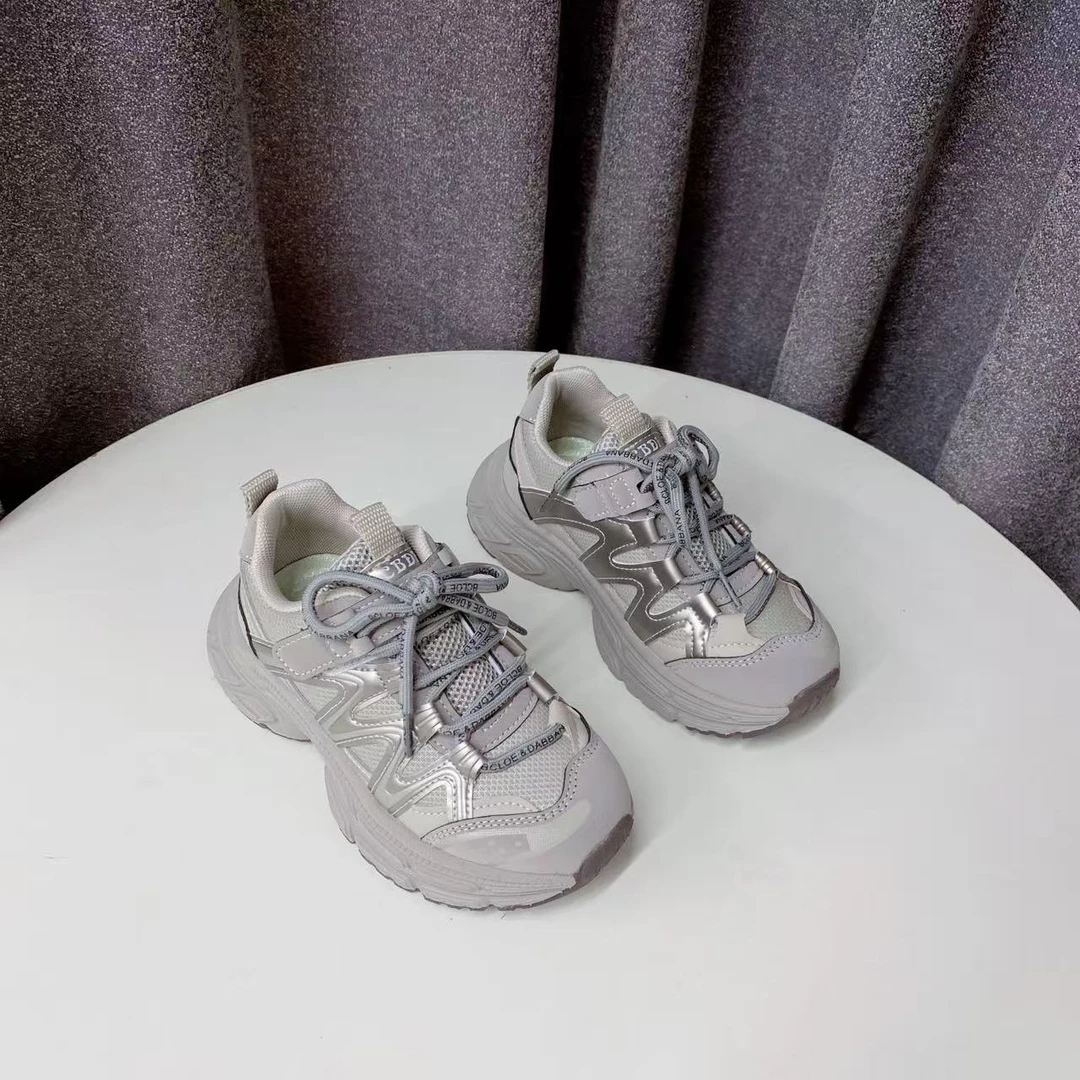 C9290 枪色   时尚儿童舒适系带休闲鞋