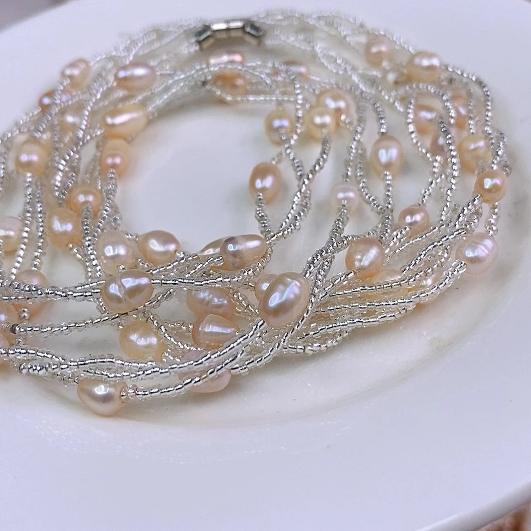 淡水珍珠手绳合金