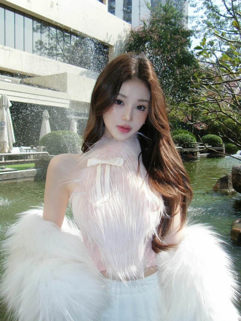 不冷BULENG 香颂妲己貉子毛编织外套女2024新款毛毛外套皮草女