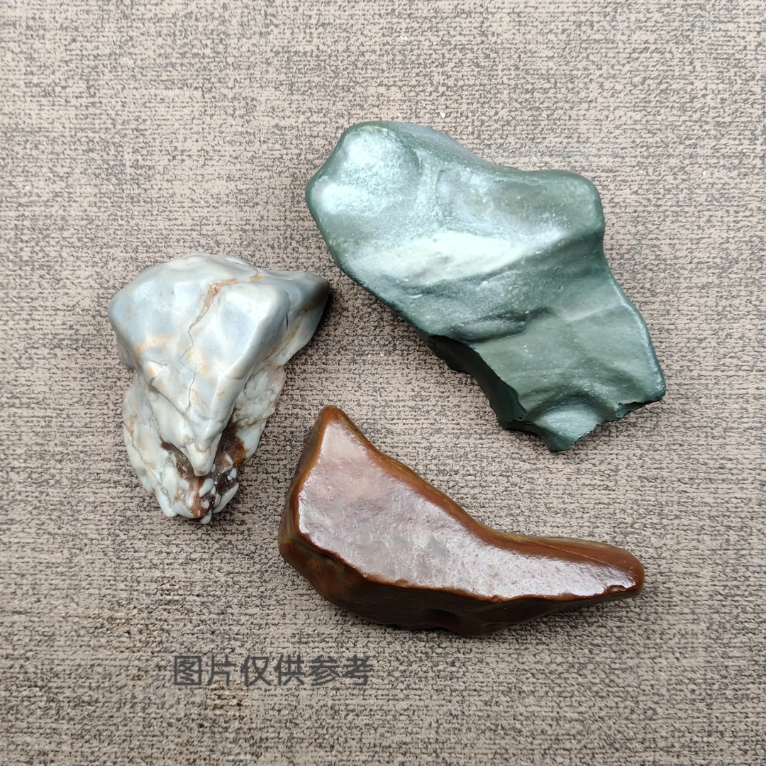 家用天然五彩戈壁奇石观赏摆件精品