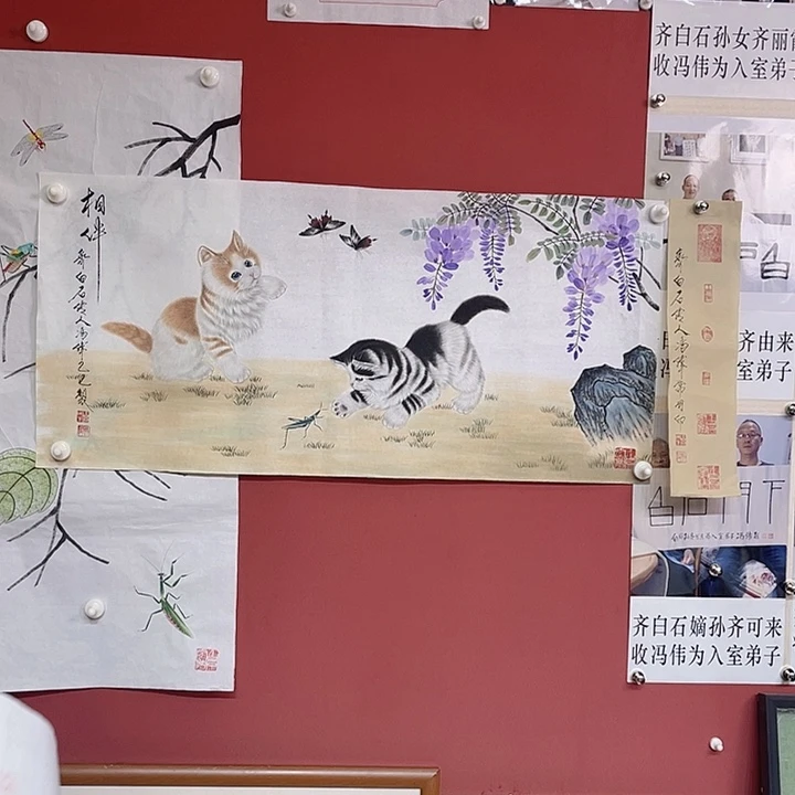 红***张国画冯老师手绘作品