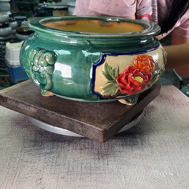 泳坤堂石湾盆　陶瓷