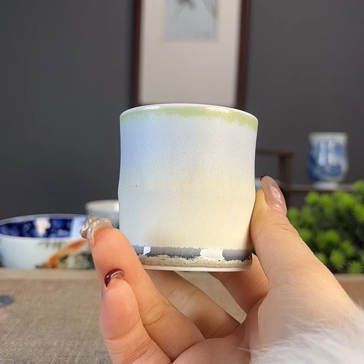 摆件景德柴烧茶杯多人