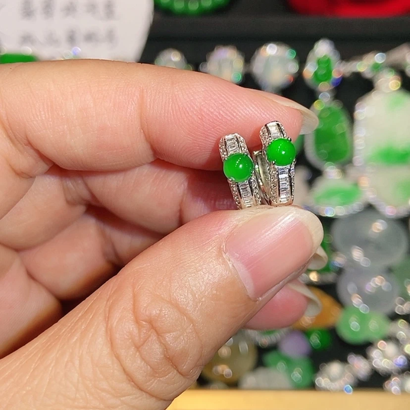 【闪购商品】未镶嵌翡翠耳饰天然翡翠