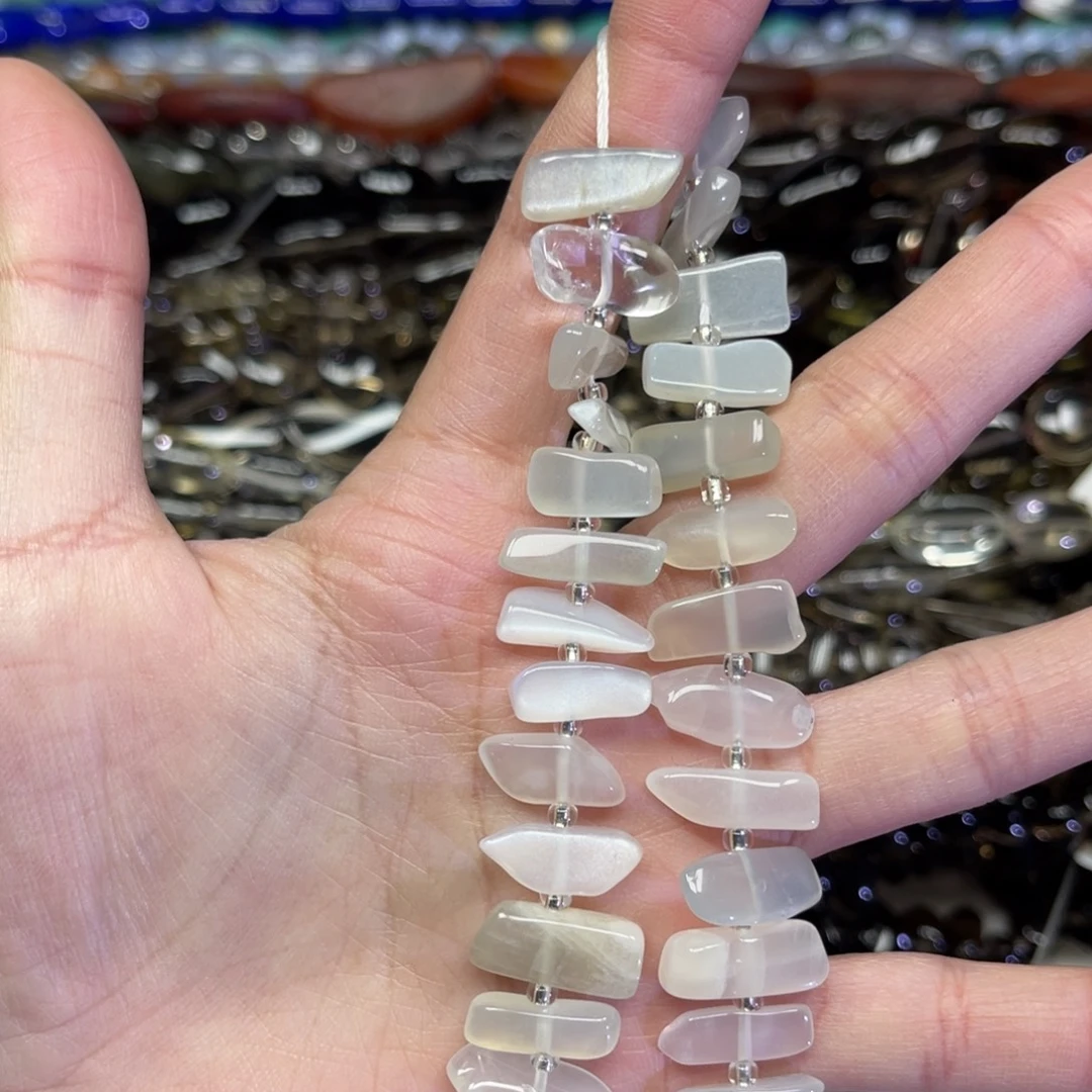 玛瑙/玉髓散珠白月光卡15到17一条