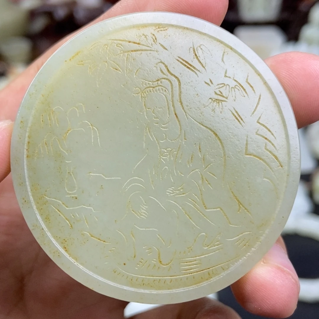 和田玉未镶嵌挂件