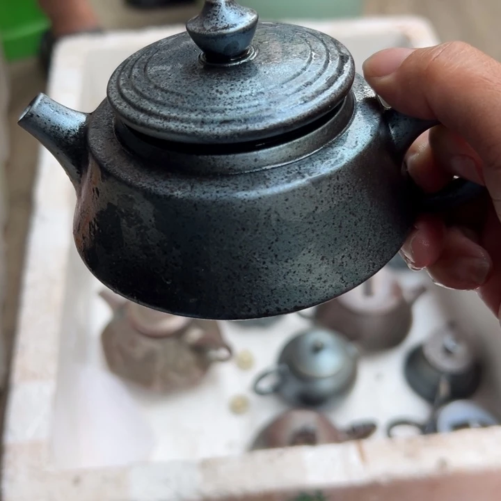 紫泥壶来*斗柴烧坭兴陶壶