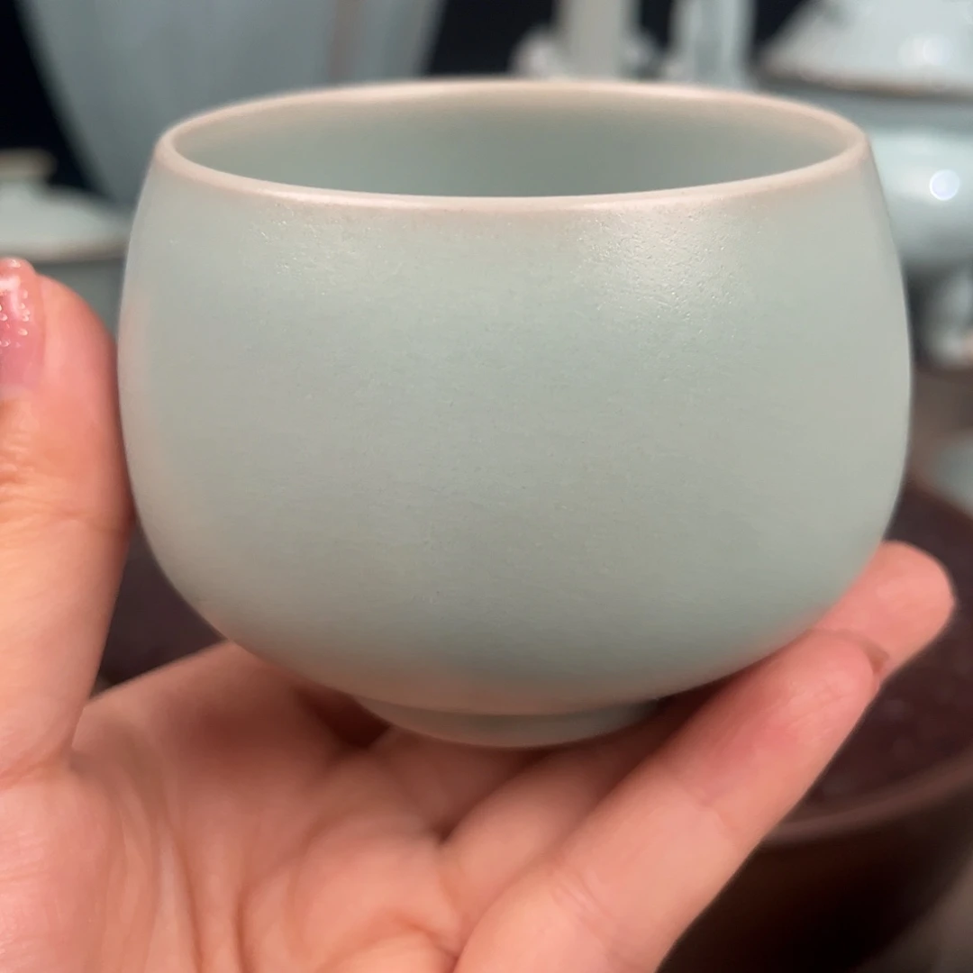 仿古釉水全品龙蛋杯