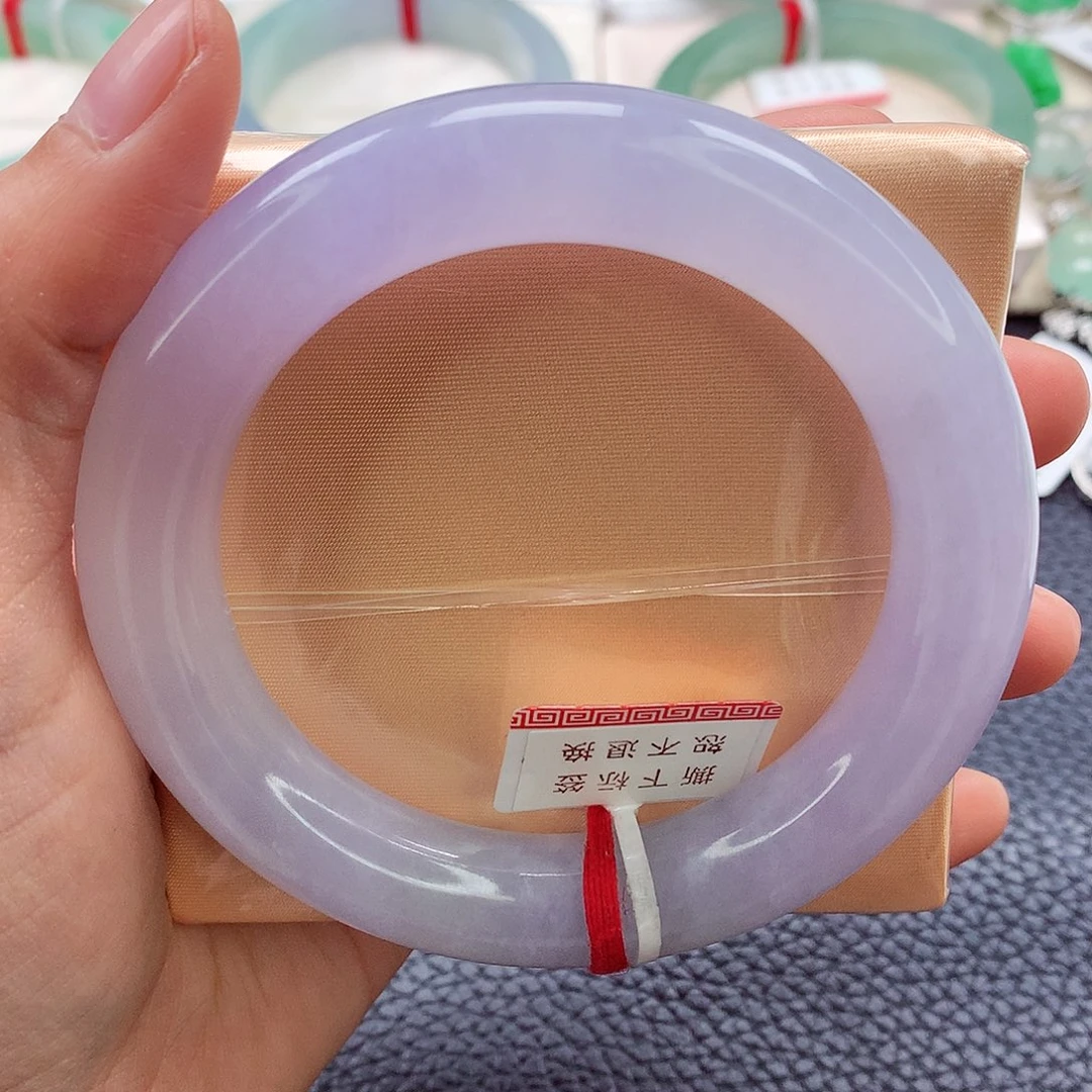 翡翠手镯未镶嵌57.5大胖紫