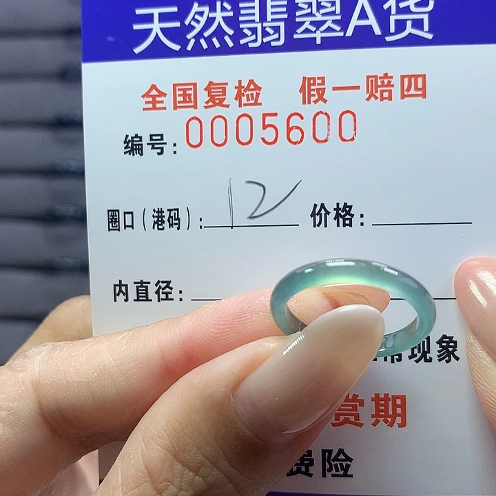 未镶嵌戒圈翡翠5600