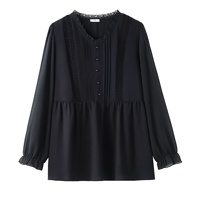 胖大柳早春穿搭新款高端大码女装荷叶边遮肚显瘦显气质240152