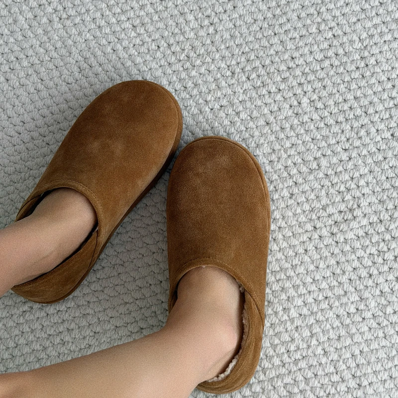 【rarer rarer】25AW冬季加绒保暖羊毛懒人勃肯鞋 2505081