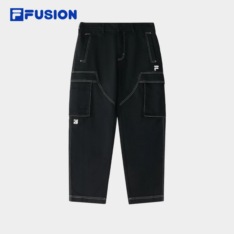 FILA斐乐简约仿牛仔锥形裤男士运动户外休闲长裤春季T11M513805F