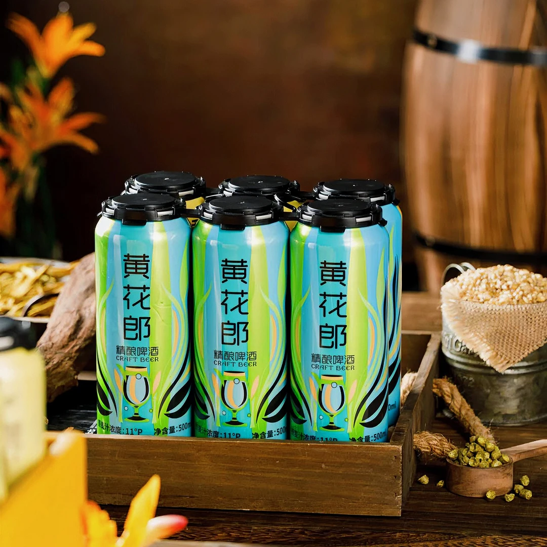 1【大同蓝】黄花郎精酿500ml*6罐/大同云冈精酿啤酒厂德式小麦啤酒D