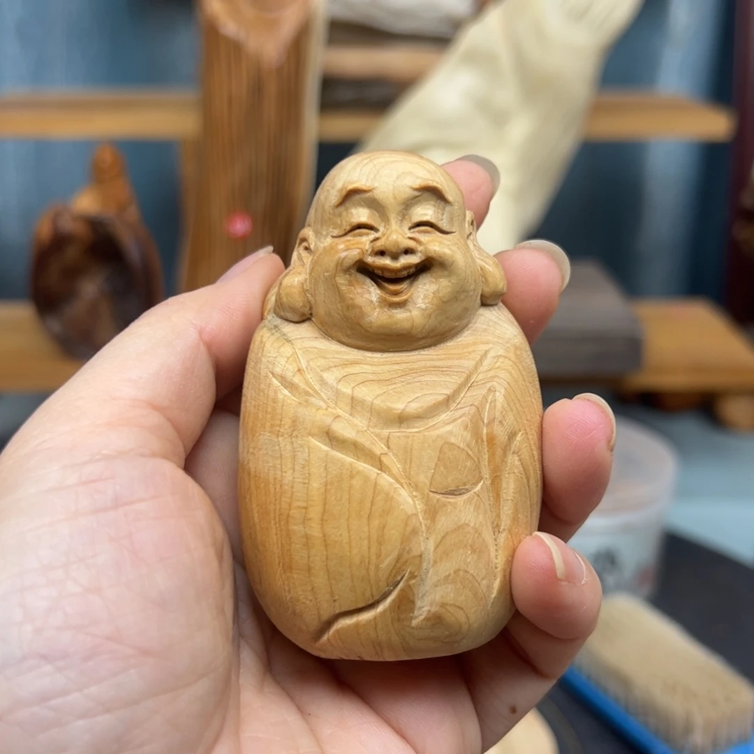 木崖柏木摆件手把件