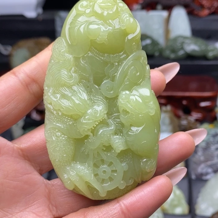 和田玉挂件未镶嵌老****俊