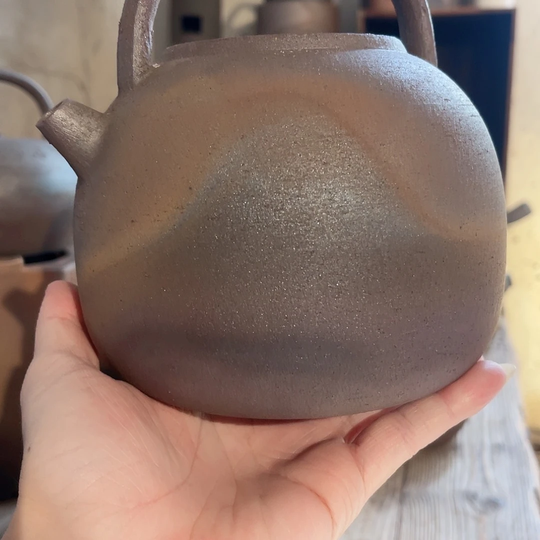 古*七柴烧一体提梁壶1.2升容量