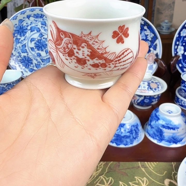 杯子景德镇陶瓷手工手绘