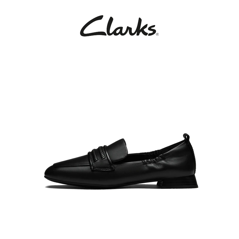 Clarks其乐轻舞系列女鞋新款法式羊皮乐福鞋英伦通勤方头单鞋