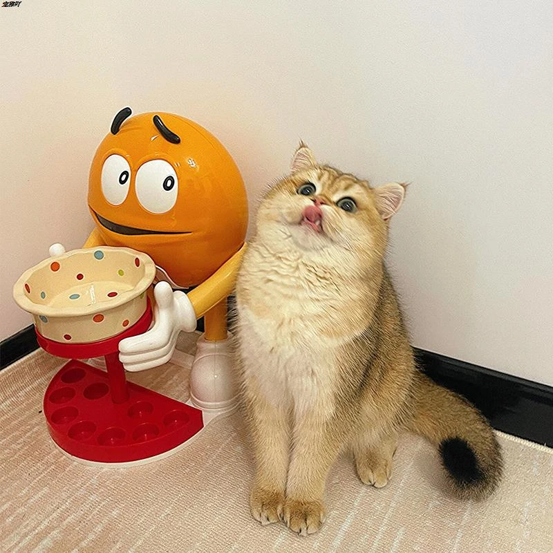 MM豆架猫碗陶瓷猫食盆保护颈椎不易打翻防黑下巴狗碗宠物用品