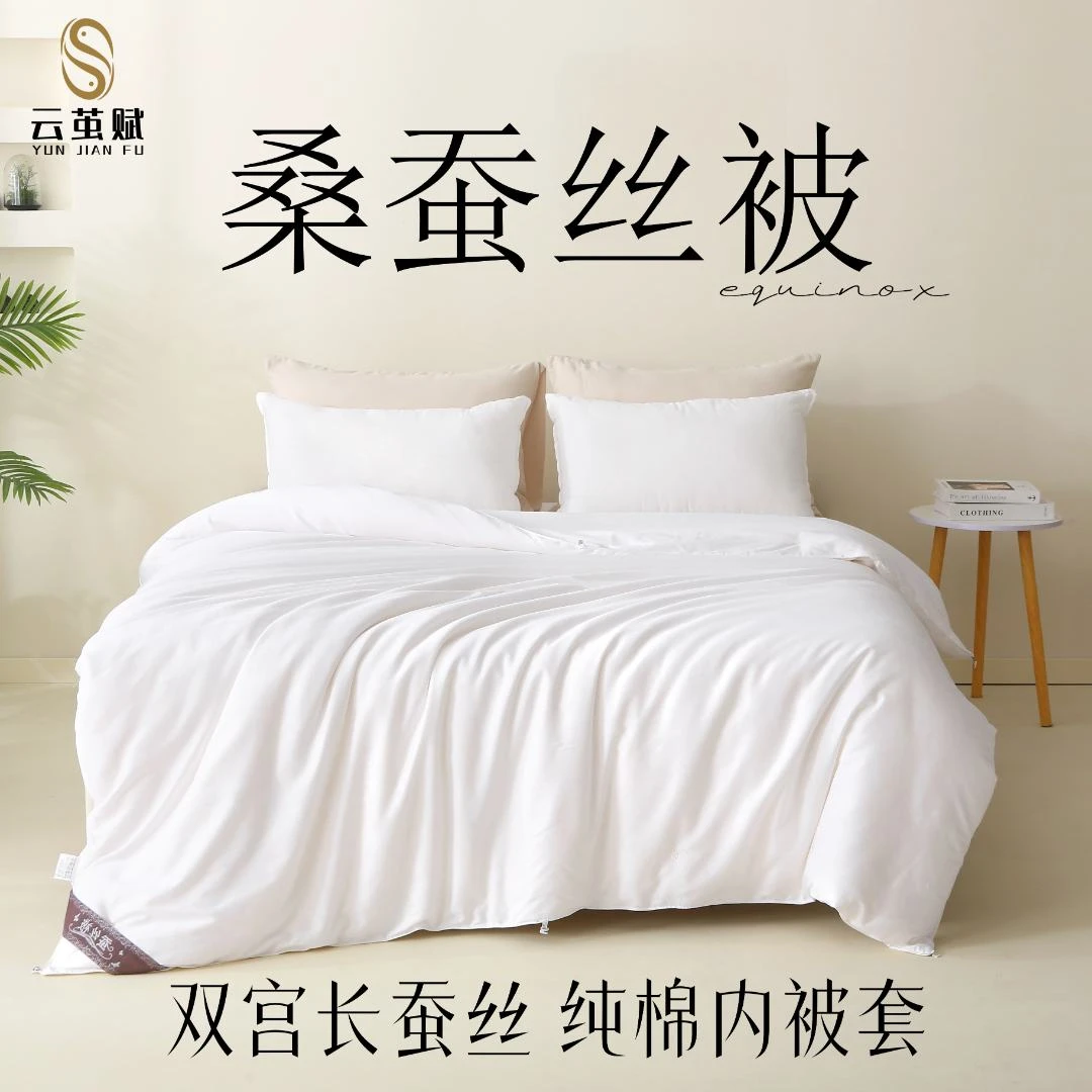 100%双宫茧桑蚕丝子母被芯