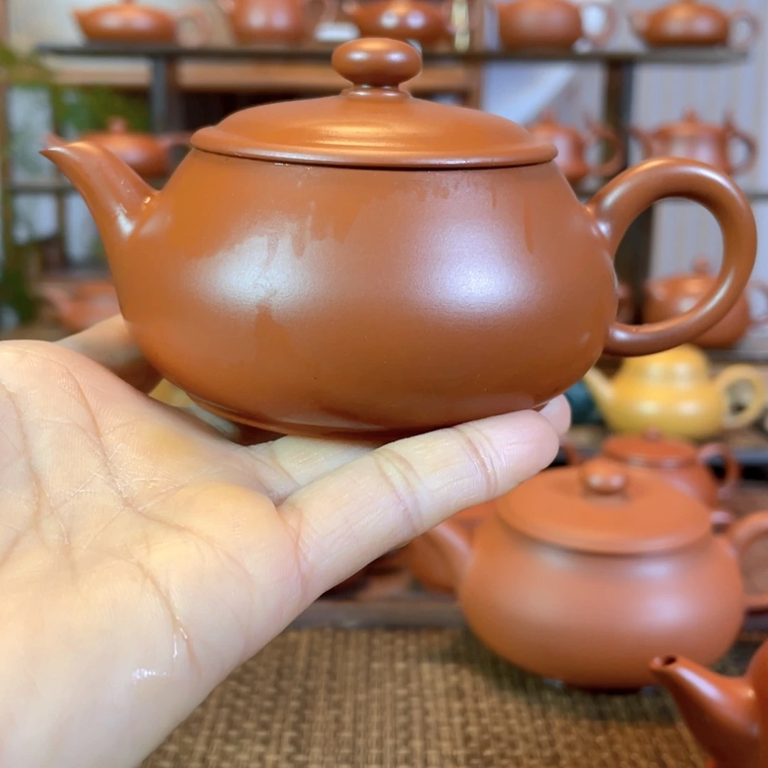 紫砂茶壶c****u潮州手工手拉朱泥明炉壶