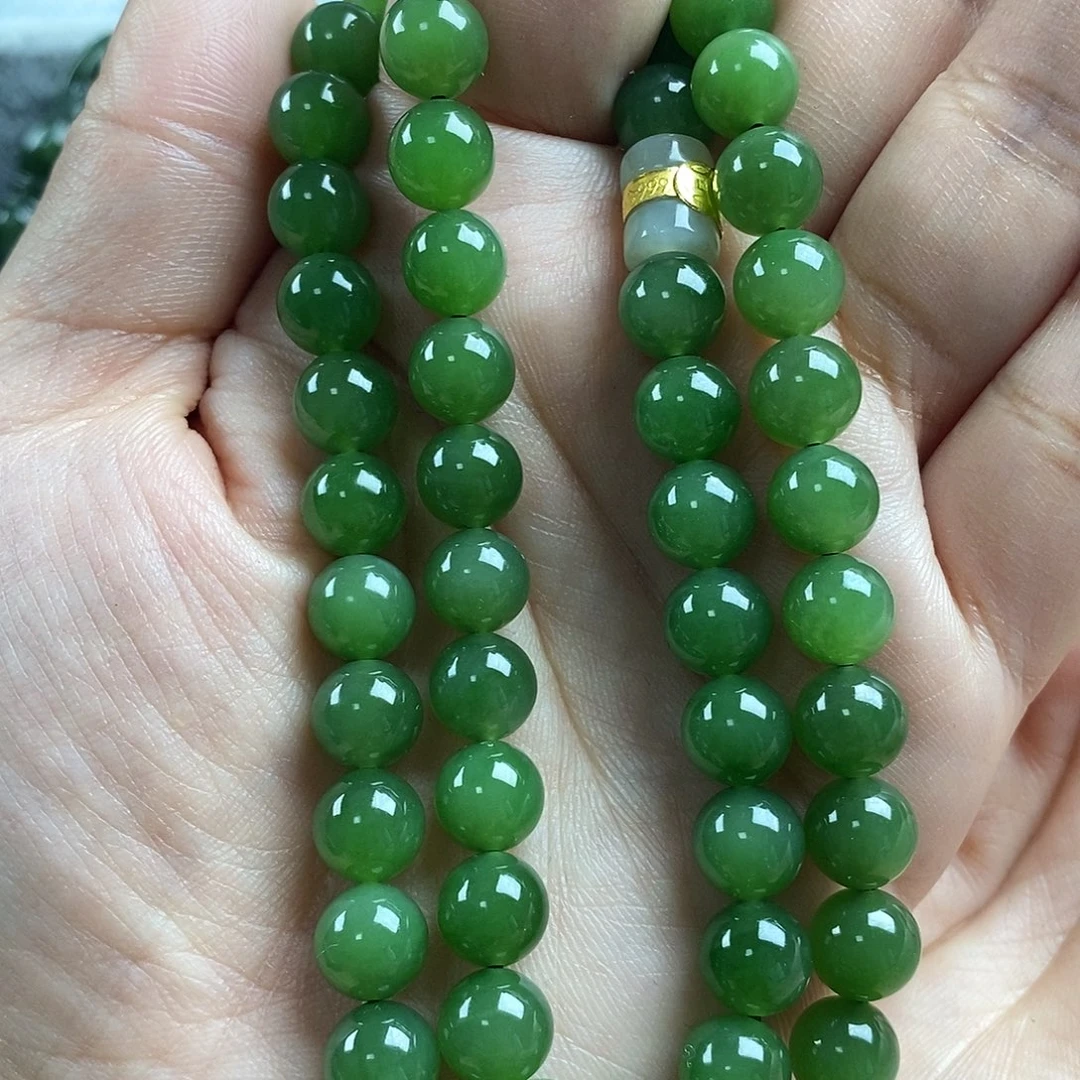 和田玉（碧玉）未镶嵌颈饰8mm