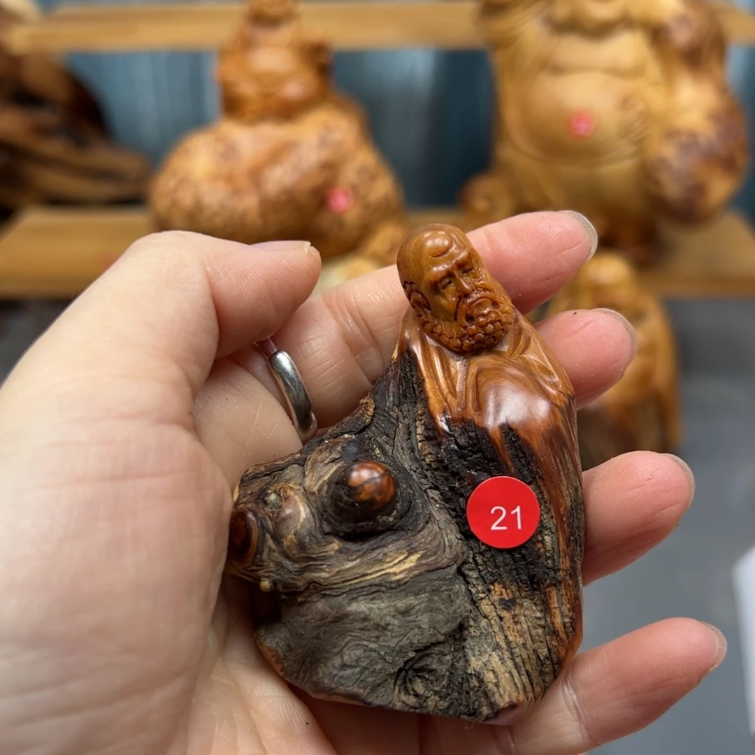 海***舟木崖柏木摆件手把件，