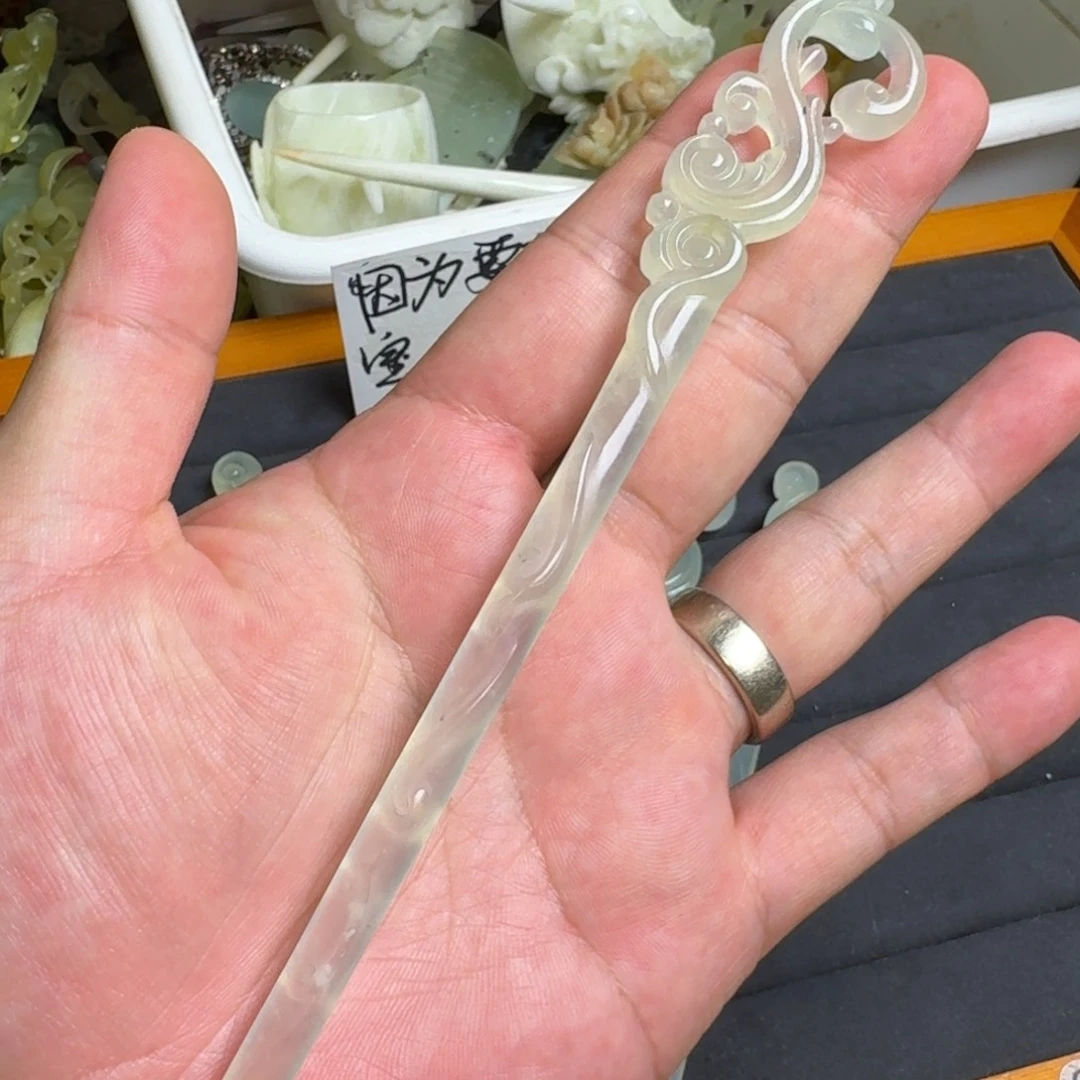 未镶嵌蛇纹石玉发饰