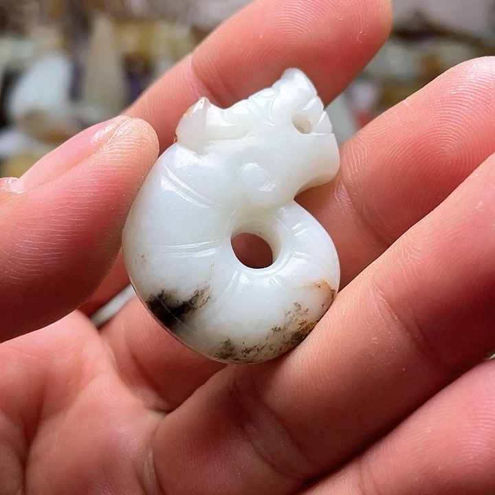 和田玉挂件未镶嵌心**快