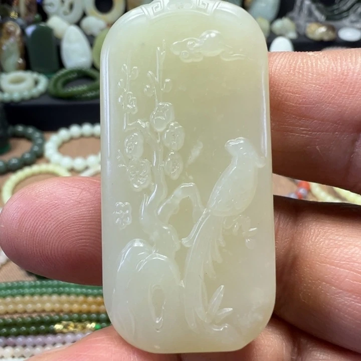 和田玉未镶嵌吊坠(不含链)