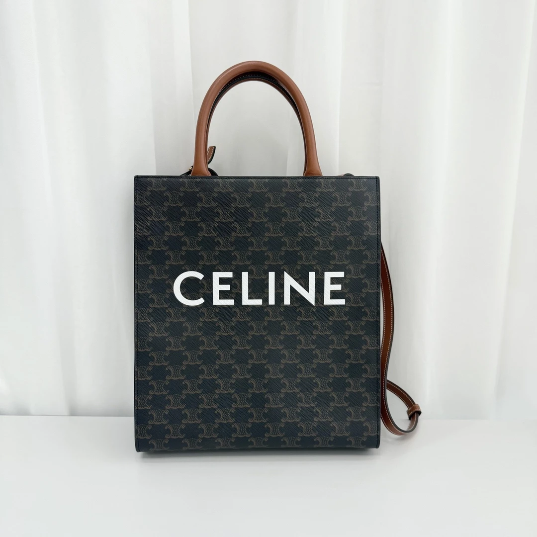 99新 Celine/思琳 琴谱老花中号托特包经典单肩大托特中性斜跨