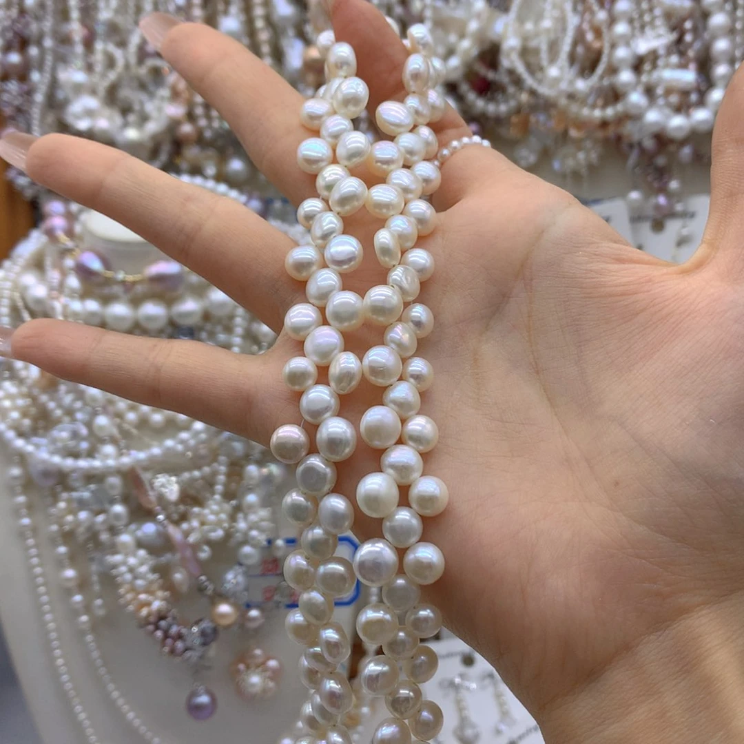 银S925镶嵌淡水珍珠戒指哔****比