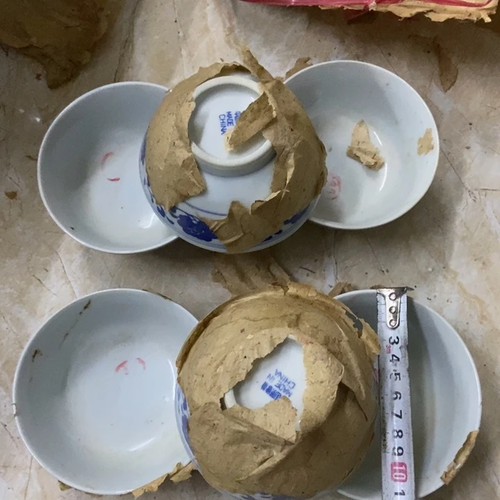 陶6个11厘米多芙蓉花碗