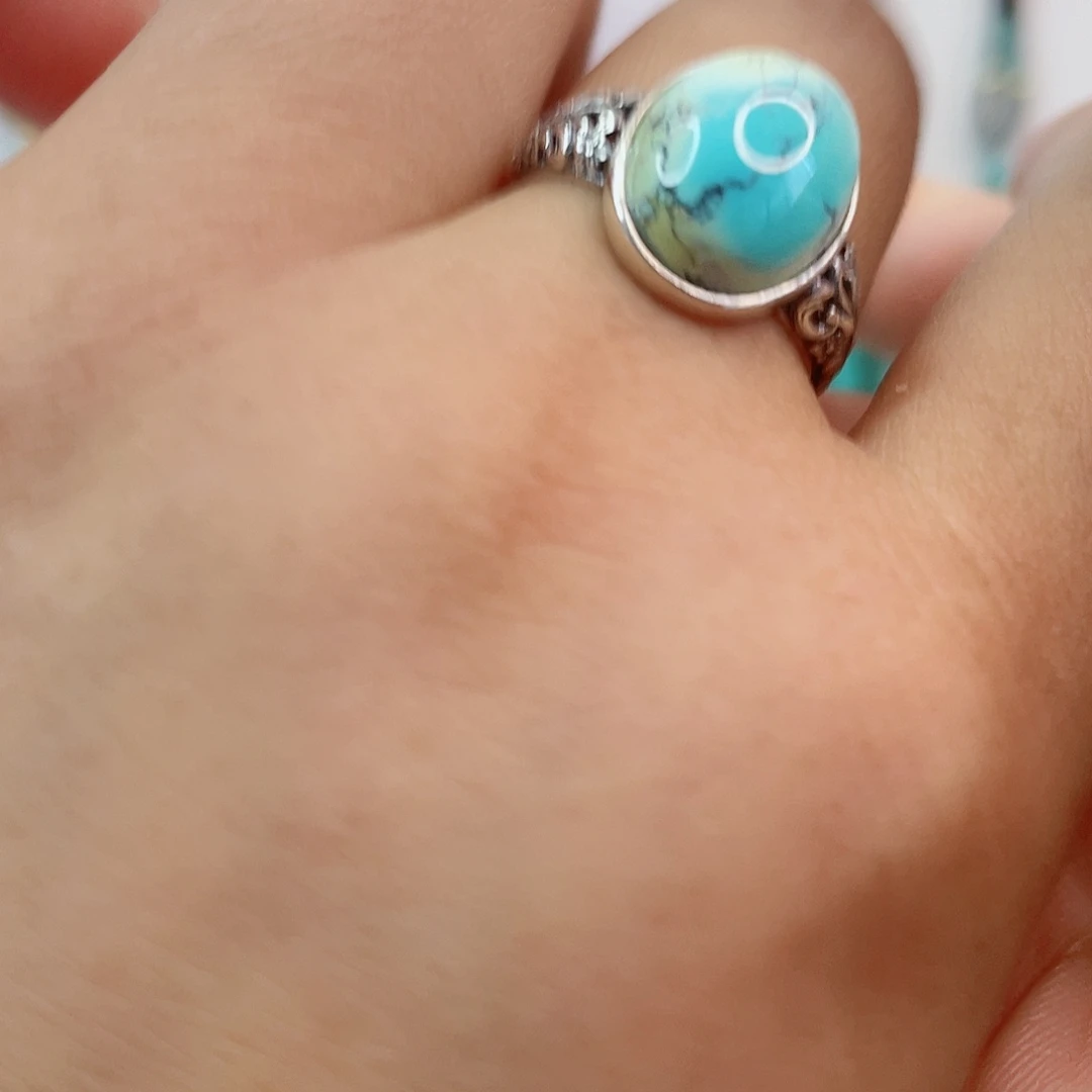 绿松石银S925镶嵌珠宝奇石