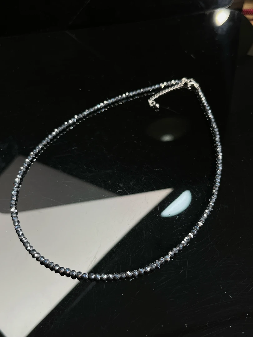 正品满含量太赫兹石-切面脚链